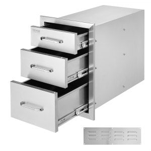 Outdoor Kitchen Drawers 14 W X 20 3 H 23 D, 14 in, KM-CTG-2302-SKU4, Stainless Steel, ID 20.2-CTV0