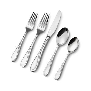 30 Piece Silverware Set, 3316-30P, Stainless Steel, ID 304B-HRV0