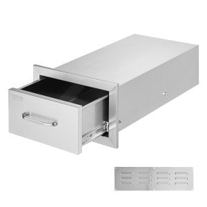 14x8 5 Inch Outdoor Kitchen Drawers Stainless Steel, 8.5 in, KM-CTG-2302-SKU12, Stainless Steel, ID 8.5X-G1V0
