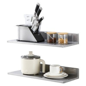 8 6 X 24 Stainless Steel Shelf, 44 lb, 8.6 in, WMSL24, ID BGSC-E0V0
