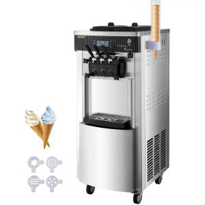 Commercial Soft Ice Cream Machine, YKF-8228H, 2200W, 21.3 x 23.2 x 53.5 in / 540 x 590 x 1360 mm, ID BJLJ-T1V1