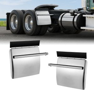 Stainless Steel Quarter Fenders Semi Trucks, 24 in, PN-3-C-012-430, Silver, ID BKDN-01V0