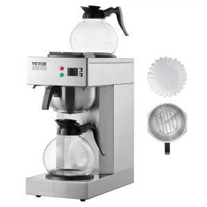12 Cups Commercial Drip Coffee Maker, RB-386-BD2, 8.07 x 15.94 x 17.91 inches / 205 x 405 x 455 mm, 14.11 lbs / 6.4 kg, ID BLHS-9BV1