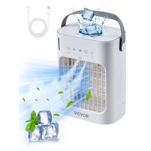 Portable Air Conditioner 4 In 1 Evaporative Cooler 700ml Water Tank, YH-F02, 8.3 x 5.1 x 10.4 in / 212 x 130 x 265 mm, ID BXZF-T6V9