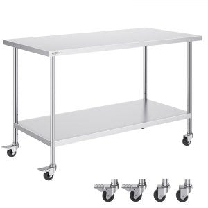 Stainless Work Table, 38 in, HETG-30*60, Stainless Steel, ID CFBX-D7V0