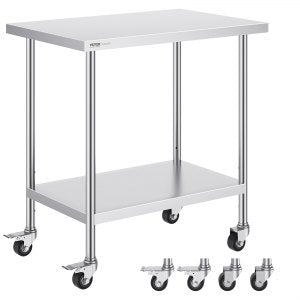 Stainless Work Table, 38 in, GZT910*610J, Stainless Steel, ID CFBX-M6V0