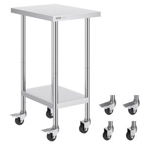 Stainless Work Table, 38 in, HETG-24*18, Stainless Steel, ID CFBX-V2V0