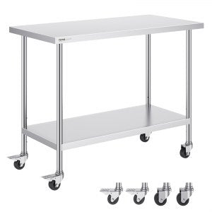 Stainless Work Table, 38 in, HETG-24*48, Stainless Steel, ID CFBX-O2V0