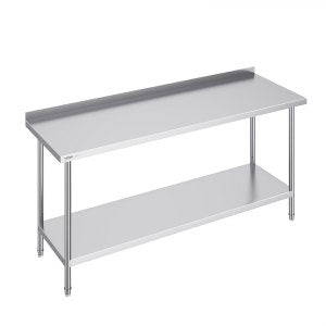 Stainless Work Table, 36 in, HET-24*72-L, Stainless Steel, ID CFBX-57V0