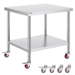 Stainless Work Table, 700 lb, 34 in, GZT91*76JL, ID CFGZ-01V0