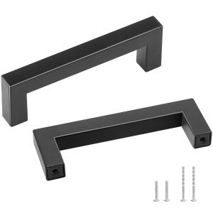 10 Pack Cabinet Pulls, 3.86 in, 6003-96mm-black, ID CJLS-96V0