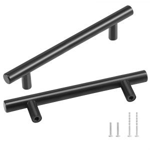 30 Pack Cabinet Pulls, 5.03 in, 6000-128mm-black, ID CJLS-2KV0