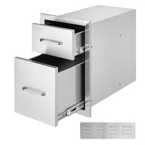 Outdoor Kitchen Drawers 13 W X 20 4 H 20 8 D, 13 in, KM-CTG-2302-SKU14, Stainless Steel, ID CTG2-01V0
