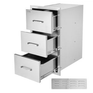 Outdoor Kitchen Drawers 16 W X 28 5 H 20 5 D, 16 in, KM-CTG-2302-SKU2, Stainless Steel, ID CTG2-01V0