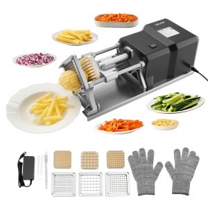 Commercial French Fry Cutter, 4 in, QTJ-J002DC, AC100-240V 50/60Hz, ID DDQT-01V1