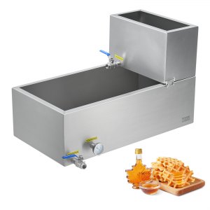 Maple Syrup Evaporator Pan 304 Stainless Steel Valves Thermometer, 0.06 in, ZFQ-74L-TB, 19.6gal, ID DLCZ-FQV0