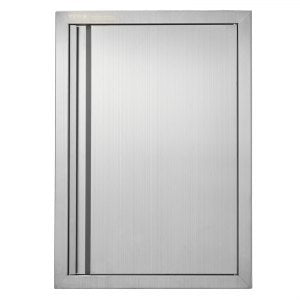 BBQ Access Door, 2 in, B012D, Stainless Steel Color, ID DMAB-SAV0
