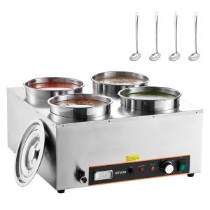 Electric Soup Warmer, BW-6L-4, 4 x 6.34 QT/6 L, 1500W, ID DSWP-01V1