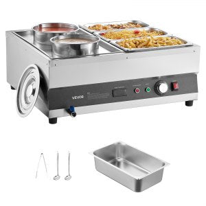 Commercial Food Warmer, SKT1/3*6-H, 1500W, Stainless Steel, ID DSWP-01V1