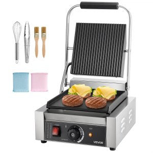Commercial Panini Grill, 122–572 °F, 9 in, YS-811C, ID DYYB-02V1