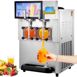 Commercial Frozen Drink Maker, XRJF-21, 2 x 2.1 Gal / 2 x 8 L, AC120V 60Hz, ID FBXX-G9V1