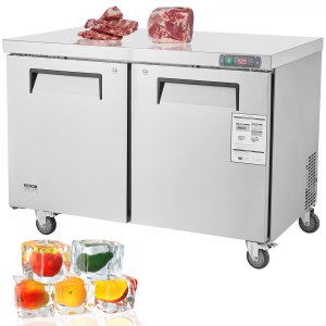 Stainless Work Table, 48 in, KTF-48B1, 12.9 Cu.Ft, ID FLWS-MWV1