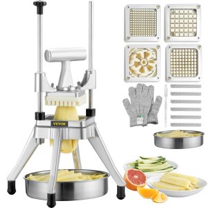 Commercial Vegetable Fruit Chopper, 4 in, QTJ-J002, Silver, ID GGSS-V9V0