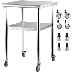 Mesa De Preparaci N Acero Inoxidable, 400 lb, 0.6 in, VV-SSWR-JL-24*24, ID J24X-UAV0