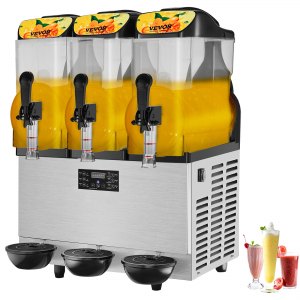 Commercial Frozen Drink Maker, RLC12×3, 3 x 3.2 Gal / 3 x 12 L, AC120V 60Hz, ID JJKX-BKV1