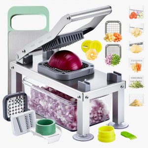 Vegetable Chopper Mandoline Slicer, 0.24 in, AY490-1, Bright Silver, ID JSSW-02V0