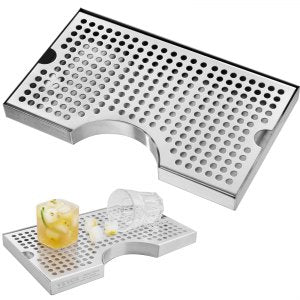Kegerator Beer Drip Tray, 11.81 in, U drip tray, 11.81 x 7.09 x 0.98 in / 300 x 180 x 25 mm, ID LTJZ-D7V0