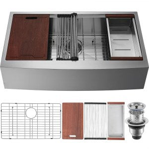 Farmhouse Kitchen Sink, 36 in, TXHW362209RS1, 17.4 kg / 38.4 lbs, ID NSSC-TRV0