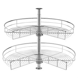 28 Kidney Shaped Chrome Corner Organizer, 25.3 lb, 28 in, PD1030C, ID QKXB-RVV0