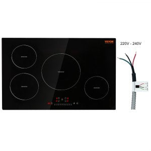 Commercial Cooktop, LI4-65, 7500W, Tempered Glass Panel, Metal Bottom Shell, ID QRSD-17V4