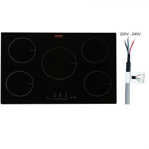 Commercial Cooktop, LI5-28, 9200W, Ceramic Glass Top, Metal Base, ID QRSD-JTV4