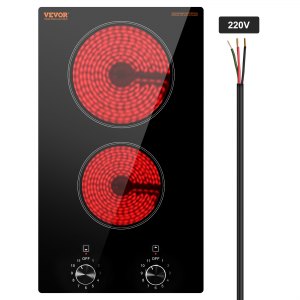 Commercial Cooktop, 12 in, LT2V-31, 3000W (1800W + 1200W), ID QRSD-S9V4