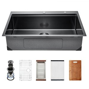 33 Inch Kitchen Sink Workstation, 33 in, T332209RB1, ID QRSS-JUV0