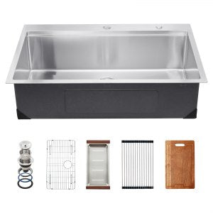 33 Inch Kitchen Sink Workstation, 33 in, T332209RS1, ID QRSS-F1V0
