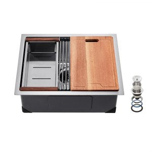 23 Inch Kitchen Sink Workstation, 23 in, U231909RS0, ID QRSS-REV0