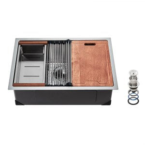 27 Inch Kitchen Sink Workstation, 27 in, U271909RS0, ID QRSS-3FV0