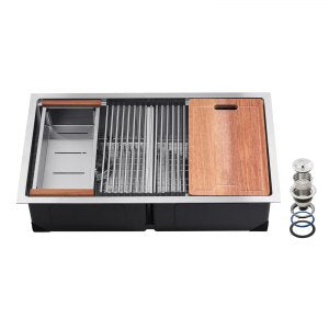 33 Inch Kitchen Sink Workstation, 33 in, U331909RS1A, ID QRSS-5JV0