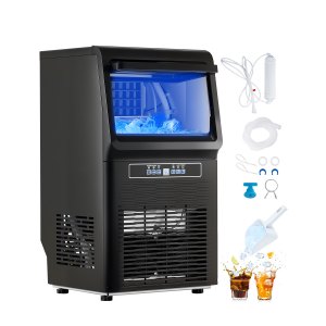Commercial Ice Maker Machine, 70 lb, KJ-AT25F, 13.7 x 13.2 x 24.6 in / 348 x 335 x 625 mm, ID QSYY-JUV1