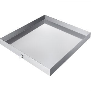27 X 25 2 5 Inch Washing Machine Pan 304 Stainless Steel Drain 18 GA Thickness Heavy Duty Compact Washer Drip Tray Hole Hose Adapter, 2.5 in, 304 Stainless Steel, ID SC27-01V0