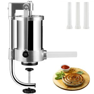 Sausage Stuffer 2 5LBS 1 5L Capacity Homemade Maker Stainless Steel, 2.5 lb, ES-1.5L, 0.4 Gal / 1.5 L, ID SDLS-O0V0