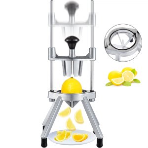 4 Section Commercial Easy Wedger Stainless Steel Blade Fruit Lime Slicer, 4.4 lb, Aluminum Alloy + Stainless Steel, ID SGQK-01V0