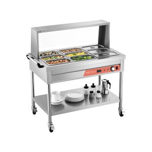 Commercial Food Warmer, 5.9 in, SKT1/3*9, AC120V, 60Hz, ID SJRK-1KV1