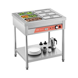 Commercial Food Warmer, 5.9 in, SKT1/3*6, AC120V, 60Hz, ID SJRK-TTV1
