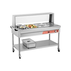 Commercial Food Warmer, 5.9 in, SKT1*1/1-4*1/2-6L*2, AC120V, 60Hz, ID SJRK-A2V1