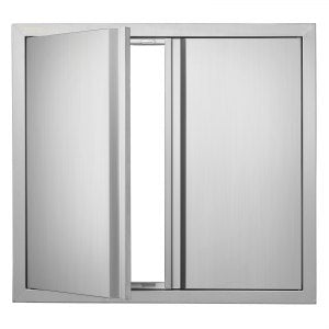 BBQ Access Door, 2 in, BH-006, Stainless Steel Color, ID SMAB-ITV0