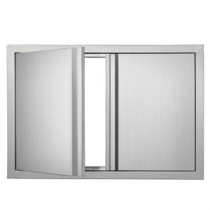BBQ Access Door, 2 in, BH-007, Stainless Steel Color, ID SMAB-9UV0